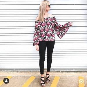 Off the shoulder floral top